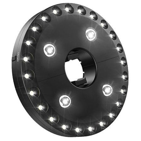 Led-lys til parasol, trådløs, 28 lysdioder, 3 lysstyrkeindstillinger, sort