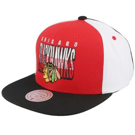 Mitchell & Ness - NHL Rot snapback Cap - Chicago Blackhawks Billboard 2 Red/Black Snapback @ Hatstore