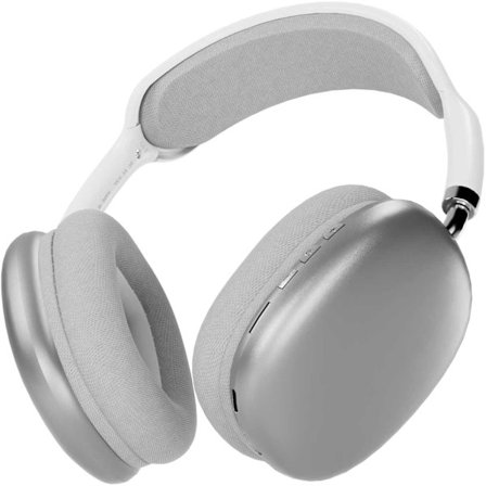 Trådlösa Bluetooth Over Ear Hörlurar Upp Till 28H Batteritid Headset (Silver)