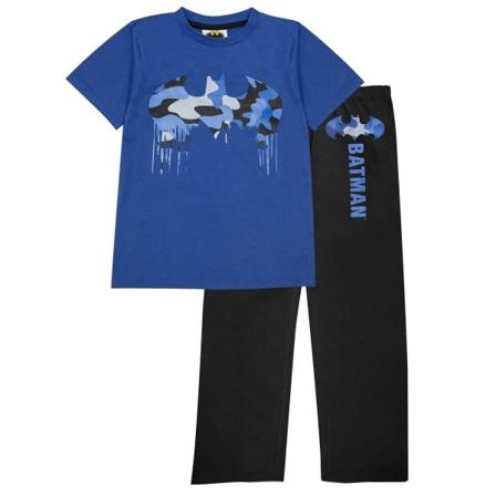 Dc Comics Herr Batman Camo Logo Pyjamas Set S Svart/blå