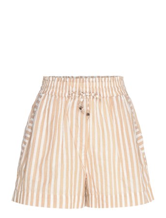 Scotch & Soda High Rise Lurex Stripe Printed Shorts - Beige - XS