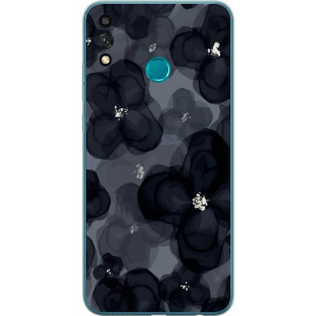 Yhteensopiva Puhelinkuori Honor Honor 9X Lite Abstrakti tummanvärisellä kukkakuviolla, jossa on elegantti ja dramaattinen tunnelma