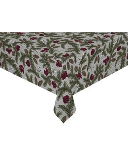 Wachstischdecke Meterware Tannenzweig Grau - Linea