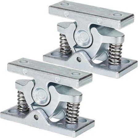 2 stk. dørstoppere i sinklegering, dørholder med fjær, tungt