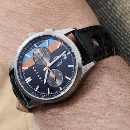 Monterey | Orange and Blue Racing Watch for Men - Wrist watches
