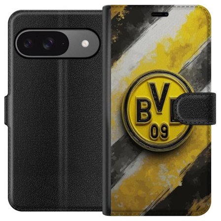 Kompatibelt Plånboksfodral till Google Google Pixel 9 Pro Färgstarkt abstrakt pusselmönster som symboliserar gemenskap, mångfald och kreativitet i