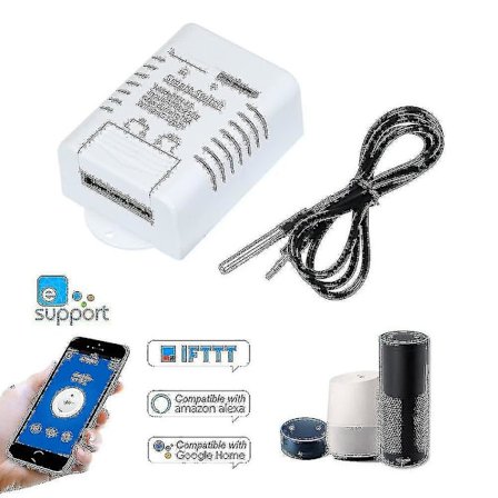 Th-16 Smart Wifi Switch Kompatibel med Sonoff & Ewelink 16a/3500w Temperatur Overvågning Trådløs