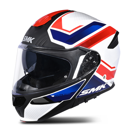 Hybridní Helma SMK Gullwing Supertour Bílá/Modrá L