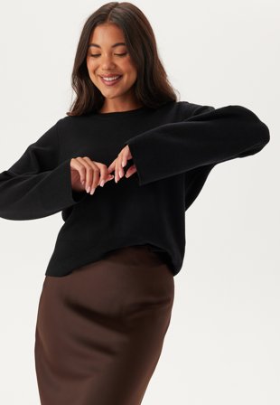 VILA Vicassie O-neck L/S KNIT TOP K Black Beauty Vaatteet