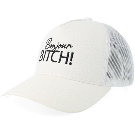 Scenes - Vit trucker Keps - Bonjour B White A-frame Trucker @ Hatstore