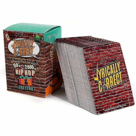 Lyrically Correct 90-tals och 2000-tals Hip Hop och RB Musik Trivia Kortspel Flergenerations Familjesammankomster Spel Gåvor
