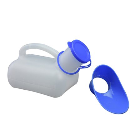 Bærbart urinal til ham og hende med spildsikkert låg