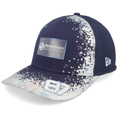 New Era - Motor Ble trucker Czapka Z Daszkiem - Haas F1 25 Vegas Bearman 9SEVENTY Navy/Reflective Foam Mesh Trucker @ Hatstore