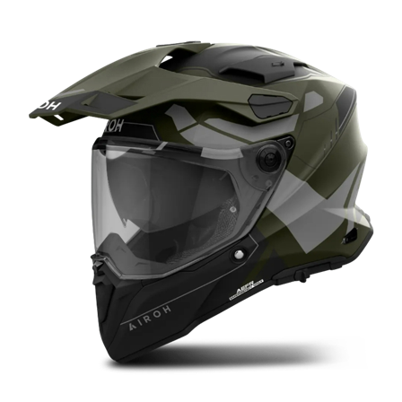 Casque Adventure Airoh Commander 2 Reveal Vert militaire M
