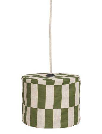 NOBODINOZ Vibes Linen Lampshade Diam. 20 Cm - Green - ONE SIZE