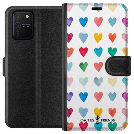 Yhteensopiva Lompakkokotelo Samsung Samsung Galaxy S10 Lite Cactus and Friends - Watercolor Love Grid