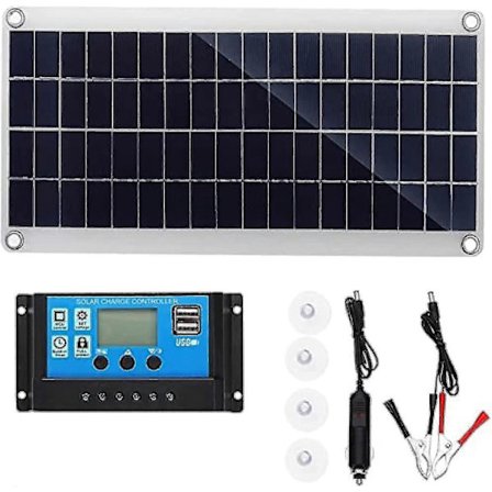 300w 12v Solpanel Kit Batterilader 300 Watt 12 Volt Off Grid System Med 10a-60a Controller