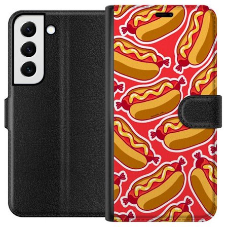 Yhteensopiva Lompakkokotelo Samsung Galaxy S22 5G Hotdog-kuvio voimakkaissa väreissä leikkisä pop art -kuvitus makkaroilla ja sinapilla täydellinen ru