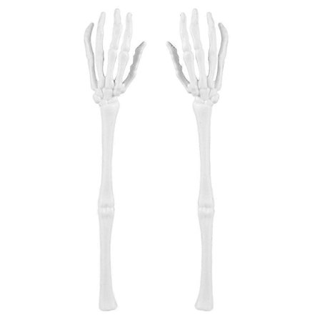 2025 2 stk. Kreative Halloween Salatskeer Hvid Dødningehoved Klo Form Ske