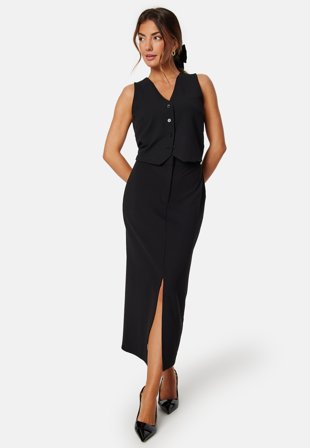 BUBBLEROOM Soft Suit Skirt Black Klær