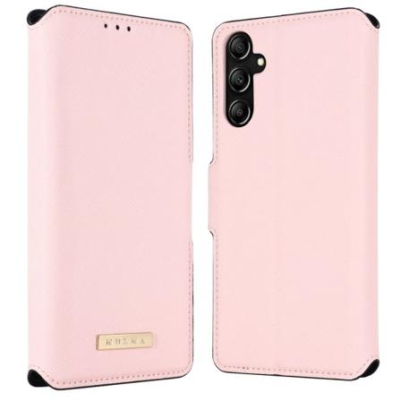 SKALO Samsung A25 5G MUXMA Saffiano PU-læder Pungetui - Pink Pink
