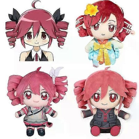 2025 Shibingsheng 20 cm Kasane Teto Plyslegetøj Blød Dukke Fyldt Plysdyr Figur Anime Cosplay Tegneserie Fødselsdagsgave Julegave til Fans Pige