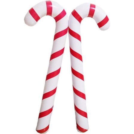 Paket med 5 uppblåsbara godissockerrör - 88 cm jättestora godissockerrör