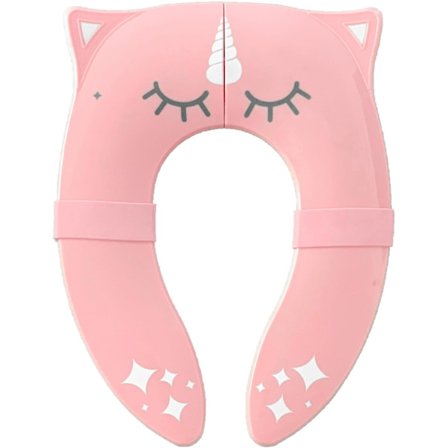 Bærbar Baby Pottetræningssæde med Blød Pude og Let Rengøringsdesign til Drenge og Piger - Rosa Enhjørning Model[YJD]