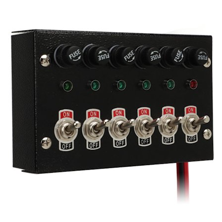 Marine Båd Rocker Switch Panel DC12 til 24V 6 Gang ON Off Toggle Switch Panel til RV'er Racing Biler Varevogne Yachts Skibe