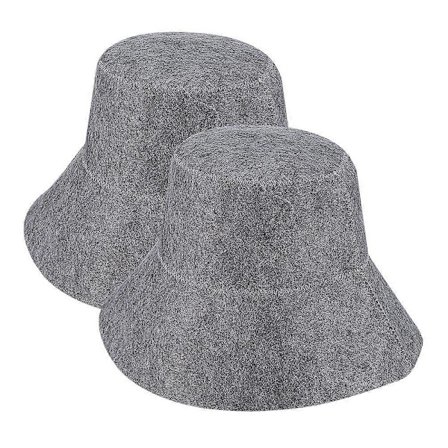 2 stk. Filt Saunahatt Vannabsorberende Saunahatt Baderom Dusjhatt Mote Badehatt