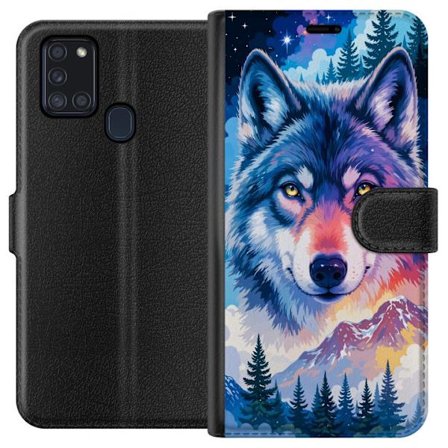 Kompatibelt Lommeboketui til Samsung Galaxy A21s Varg neon