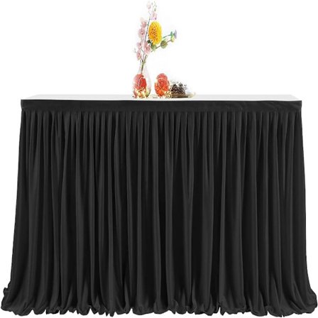 Sort festbordskjørt Ensfarget spisebordsskjørt Bursdag