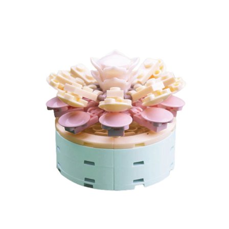 Sakura Krukväxt Byggklossar Dekor Mini Byggstenar Leksak Monterade Leksaker