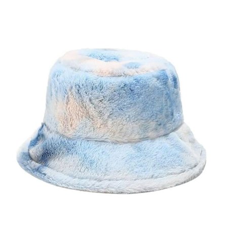 Vinter Faux Fur Håret Bucket Hat, Fluffy Varm Hat med Justerbar Snøre, Plys Fiskehat til Kvinder med Høj Kvalitet-FD-