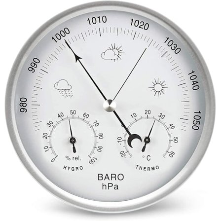 Værstasjon Analog Barometer med Termometer Hygrometer Lufttrykksmålinger Enkelhet og Lettlest