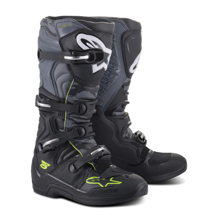 Botas de Cross Alpinestars Tech 5 Negro/Gris/Amarillo 45,5