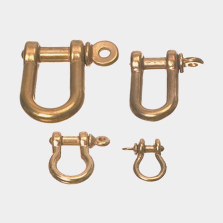 D-schackel mässing 6mm 2 st