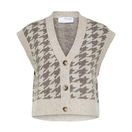Selected Femme White Rok , Beige , Dames , Maat: L Vesten
