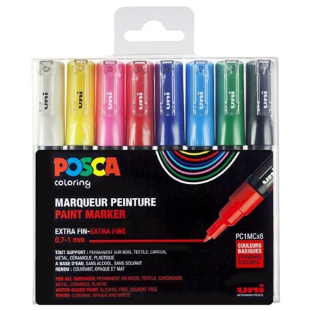 Posca PC-1MC Standard Colours Set of 8