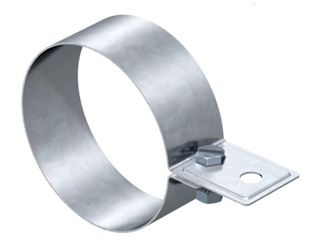 Obo Bettermann 5350123 Syöksytorven kiinnityspanta Teräs, 120 mm, Maadoitus & salamasuojaus