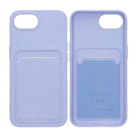 Silicone Case with Card Holder iPhone 16e - Purple
