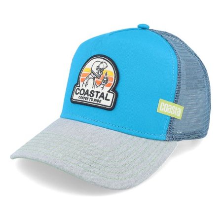 Coastal - Blå trucker Keps - Coffee To Ride Teal Coastal Trucker @ Hatstore