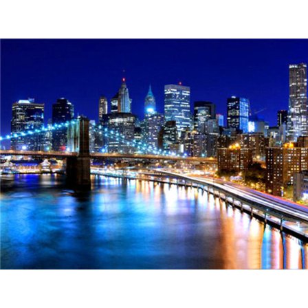 30x40 cm 5D DIY Täyshimanttimaalaus, Elävä kaupunki