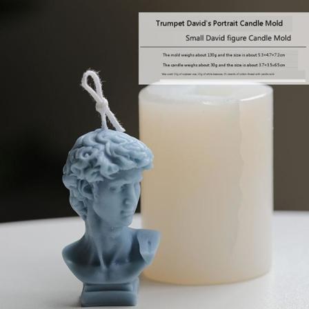 Ljusformar Ljus Stearinljus Diy Gjutformar I Silikonform Lz22069 Trumpetporträtt Av David