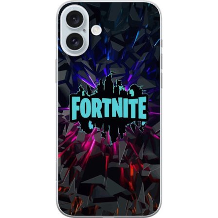 Yhteensopiva Puhelinkuori Apple Apple iPhone 16 Plus Pelit inspiraatio abstrakti logo suunnittelu räjähtävillä muodoilla, neon valot ja dynaaminen