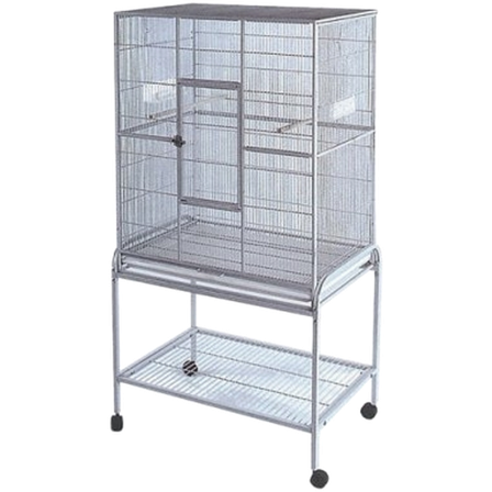 GD - Rival med bord - Light Melange Grey L 81 x B 54 x H 157 cm - Fugl - Bur & transport - Store fuglebur & volierer - ZOO.no