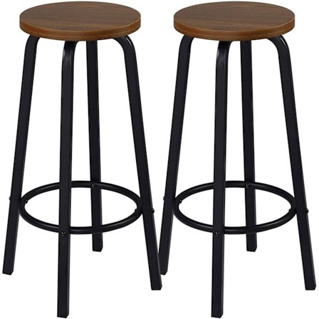 Rootz Modern Bar Pall - Skandinavisk Stil - Minimalistisk Pall - Bekväma sittplatser - Förbättrad stabilitet - Utrymmesbesparande design - 30cm x 72cm