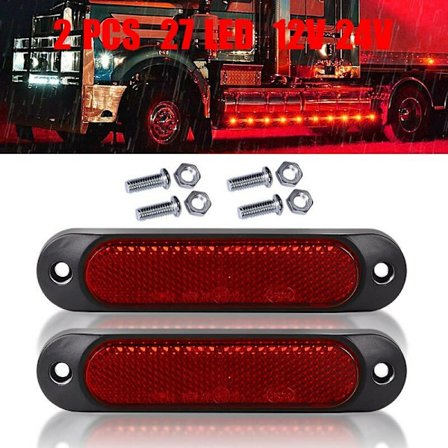 2 stk. LED-sidemarkeringslysindikatorer Lastbil Trailer Lastbil Båd Li