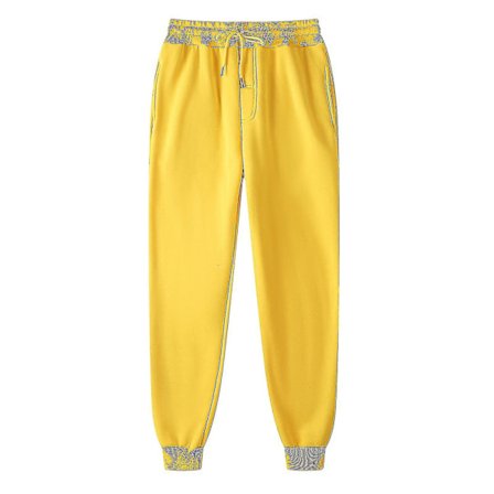Männs Byxor Sweatpants Hip-hop Byxor Leggings Vadderade Casual Byxor - Perfekt Yellow