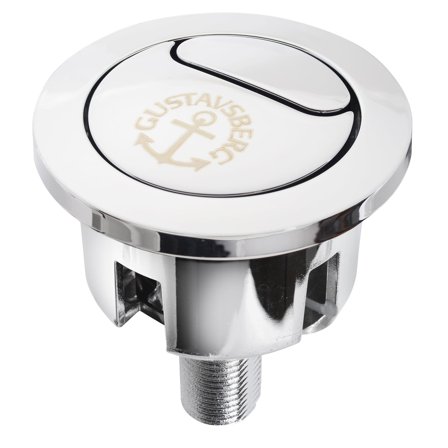 Gustavsberg Duo Skylleknap Dobbelt, krom, Badeværelse